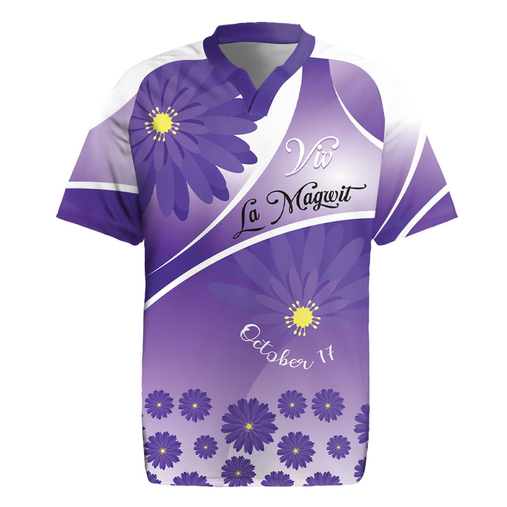 Personalised Saint Lucia La Magewit Rugby Jersey La Marguerite Flower