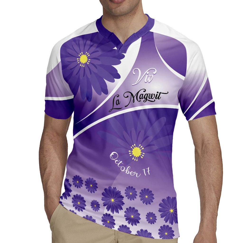 Personalised Saint Lucia La Magewit Rugby Jersey La Marguerite Flower