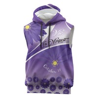 Personalised Saint Lucia La Magewit Sleeveless Hoodie La Marguerite Flower