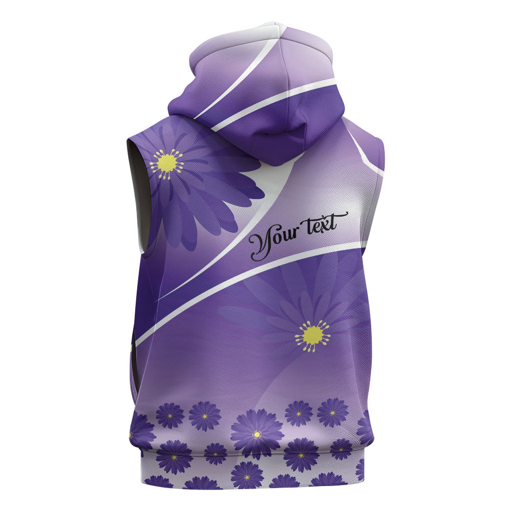 Personalised Saint Lucia La Magewit Sleeveless Hoodie La Marguerite Flower