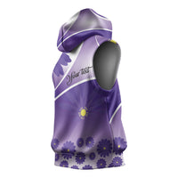Personalised Saint Lucia La Magewit Sleeveless Hoodie La Marguerite Flower