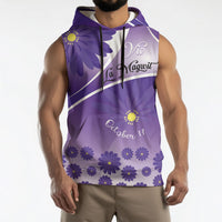 Personalised Saint Lucia La Magewit Sleeveless Hoodie La Marguerite Flower