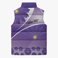 Personalised Saint Lucia La Magewit Sleeveless Puffer Jacket La Marguerite Flower