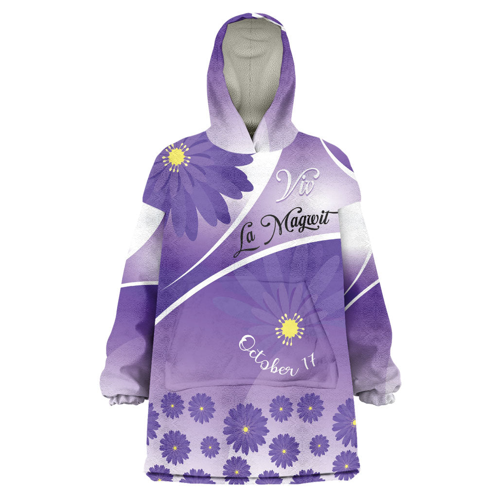 Personalised Saint Lucia La Magewit Wearable Blanket Hoodie La Marguerite Flower