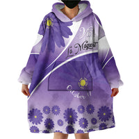 Personalised Saint Lucia La Magewit Wearable Blanket Hoodie La Marguerite Flower