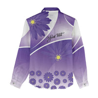 Personalised Saint Lucia La Magewit Women Casual Shirt La Marguerite Flower