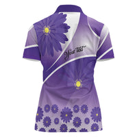 Personalised Saint Lucia La Magewit Women Polo Shirt La Marguerite Flower