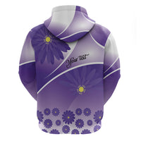 Personalised Saint Lucia La Magewit Zip Hoodie La Marguerite Flower