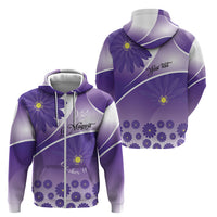 Personalised Saint Lucia La Magewit Zip Hoodie La Marguerite Flower
