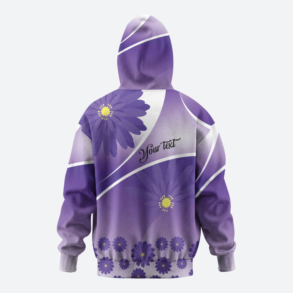 Personalised Saint Lucia La Magewit Zip Hoodie La Marguerite Flower