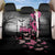 At Halloween We Think Pink Back Car Seat Cover Pink Ribbon Butterflies - Wonder Print Shop