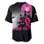 Personalized At Halloween We Think Pink Baseball Jersey Pink Ribbon Butterflies - Wonder Print Shop