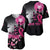 Personalized At Halloween We Think Pink Baseball Jersey Pink Ribbon Butterflies - Wonder Print Shop