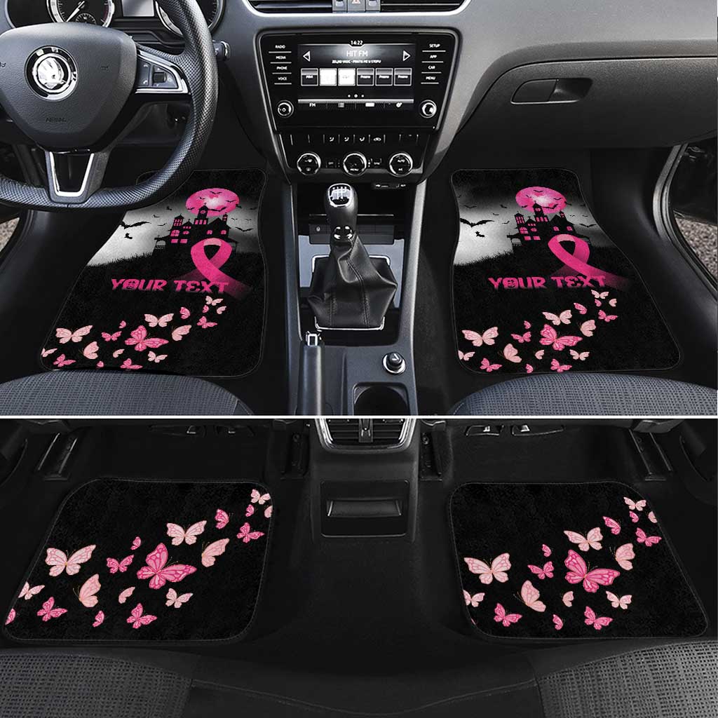 At Halloween We Think Pink Car Mats Pink Ribbon Butterflies - Wonder Print Shop
