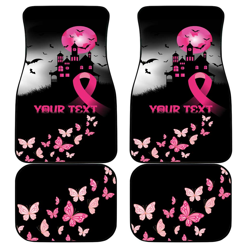 At Halloween We Think Pink Car Mats Pink Ribbon Butterflies - Wonder Print Shop