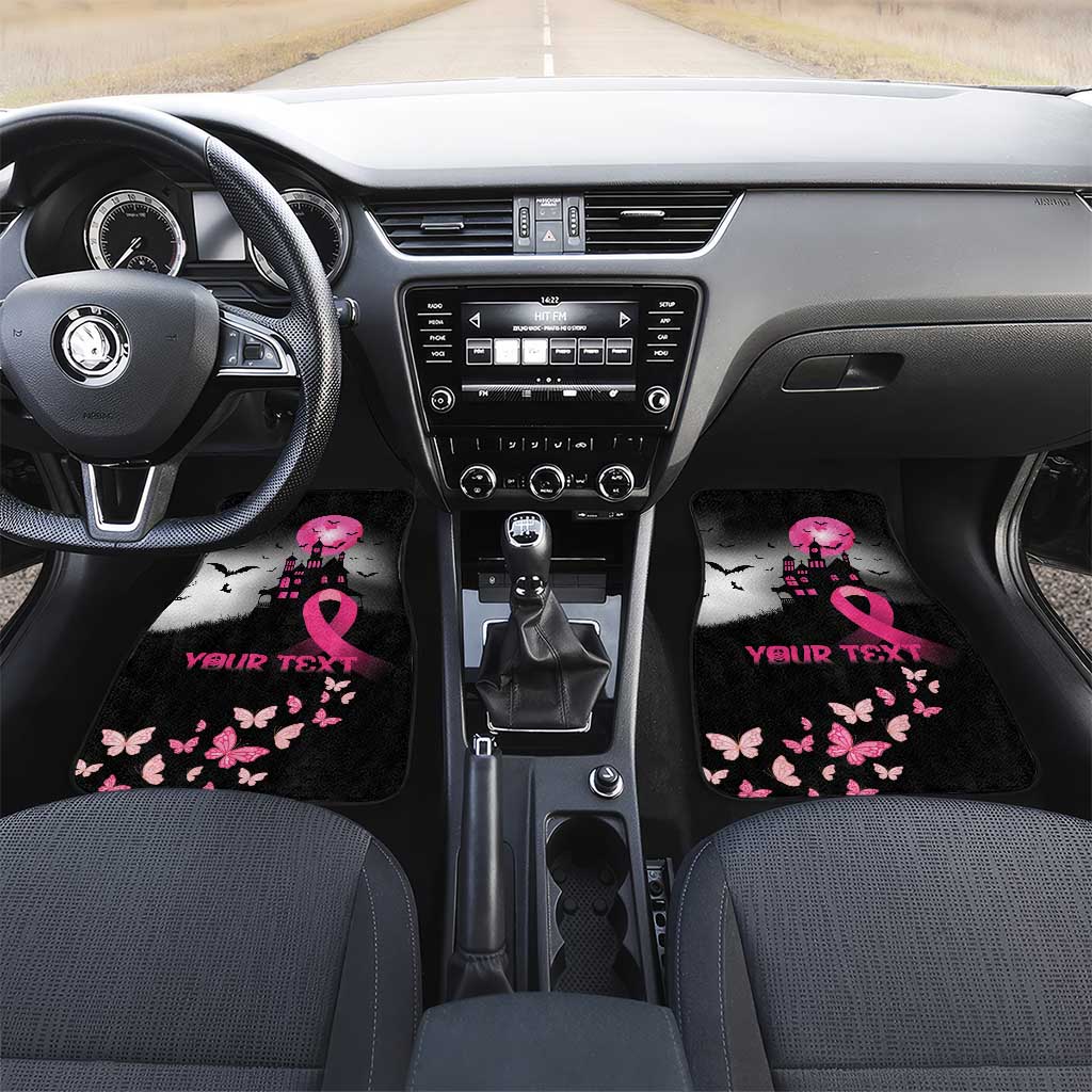 At Halloween We Think Pink Car Mats Pink Ribbon Butterflies - Wonder Print Shop