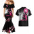 Personalized At Halloween We Think Pink Couples Matching Mermaid Dress and Hawaiian Shirt Pink Ribbon Butterflies - Wonder Print Shop