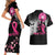 Personalized At Halloween We Think Pink Couples Matching Short Sleeve Bodycon Dress and Hawaiian Shirt Pink Ribbon Butterflies - Wonder Print Shop