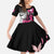 Personalized At Halloween We Think Pink Family Matching Long Sleeve Bodycon Dress and Hawaiian Shirt Pink Ribbon Butterflies - Wonder Print Shop