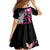 Personalized At Halloween We Think Pink Family Matching Long Sleeve Bodycon Dress and Hawaiian Shirt Pink Ribbon Butterflies - Wonder Print Shop