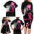 Personalized At Halloween We Think Pink Family Matching Long Sleeve Bodycon Dress and Hawaiian Shirt Pink Ribbon Butterflies - Wonder Print Shop