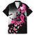 Personalized At Halloween We Think Pink Family Matching Long Sleeve Bodycon Dress and Hawaiian Shirt Pink Ribbon Butterflies - Wonder Print Shop