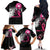 Personalized At Halloween We Think Pink Family Matching Off The Shoulder Long Sleeve Dress and Hawaiian Shirt Pink Ribbon Butterflies - Wonder Print Shop