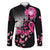 Personalized At Halloween We Think Pink Family Matching Puletasi and Hawaiian Shirt Pink Ribbon Butterflies - Wonder Print Shop