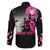 Personalized At Halloween We Think Pink Family Matching Puletasi and Hawaiian Shirt Pink Ribbon Butterflies - Wonder Print Shop
