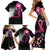 Personalized At Halloween We Think Pink Family Matching Short Sleeve Bodycon Dress and Hawaiian Shirt Pink Ribbon Butterflies - Wonder Print Shop