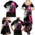 Personalized At Halloween We Think Pink Family Matching Summer Maxi Dress and Hawaiian Shirt Pink Ribbon Butterflies - Wonder Print Shop