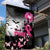 At Halloween We Think Pink Garden Flag Pink Ribbon Butterflies - Wonder Print Shop