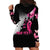 Personalized At Halloween We Think Pink Hoodie Dress Pink Ribbon Butterflies - Wonder Print Shop