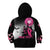 Personalized At Halloween We Think Pink Kid Hoodie Pink Ribbon Butterflies - Wonder Print Shop