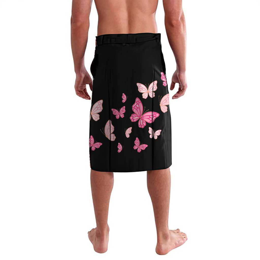 Personalized At Halloween We Think Pink Lavalava Pink Ribbon Butterflies - Wonder Print Shop