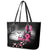 At Halloween We Think Pink Leather Tote Bag Pink Ribbon Butterflies - Wonder Print Shop