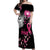 Personalized At Halloween We Think Pink Off Shoulder Maxi Dress Pink Ribbon Butterflies - Wonder Print Shop