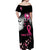 Personalized At Halloween We Think Pink Off Shoulder Maxi Dress Pink Ribbon Butterflies - Wonder Print Shop