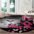 At Halloween We Think Pink Round Carpet Pink Ribbon Butterflies