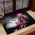 At Halloween We Think Pink Rubber Doormat Pink Ribbon Butterflies - Wonder Print Shop