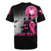 Personalized At Halloween We Think Pink Rugby Jersey Pink Ribbon Butterflies - Wonder Print Shop