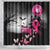 At Halloween We Think Pink Shower Curtain Pink Ribbon Butterflies