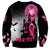 Personalized At Halloween We Think Pink Sweatshirt Pink Ribbon Butterflies - Wonder Print Shop