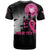 Personalized At Halloween We Think Pink T Shirt Pink Ribbon Butterflies - Wonder Print Shop
