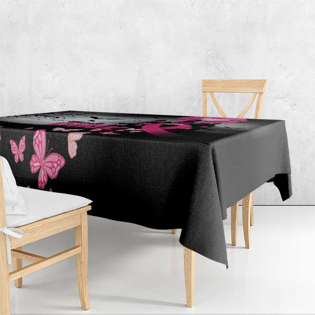 At Halloween We Think Pink Tablecloth Pink Ribbon Butterflies - Wonder Print Shop
