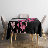 At Halloween We Think Pink Tablecloth Pink Ribbon Butterflies - Wonder Print Shop