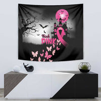 At Halloween We Think Pink Tapestry Pink Ribbon Butterflies - Wonder Print Shop