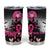 Personalized At Halloween We Think Pink Tumbler Cup Pink Ribbon Butterflies - Wonder Print Shop