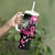 Personalized At Halloween We Think Pink Tumbler With Handle Pink Ribbon Butterflies - Wonder Print Shop
