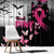 At Halloween We Think Pink Window Curtain Pink Ribbon Butterflies - Wonder Print Shop